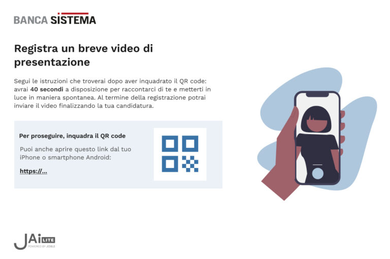 JAI Lite per Banca Sistema - Screen registrazione video